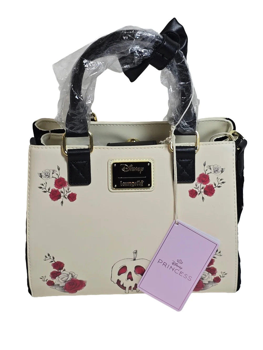 Loungefly Disney Snow White White Roses Tote Crossbody Bag Exclusive NWT - Picture 2 of 7